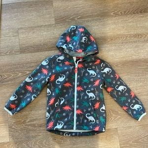 Rain.. rain go away.. Cat&Jack raincoat 5T, dinosaur pattern